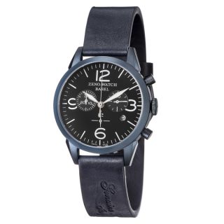 Zeno Mens 4773Q BL A1 Vintage Line Black Dial Blue Leather Strap