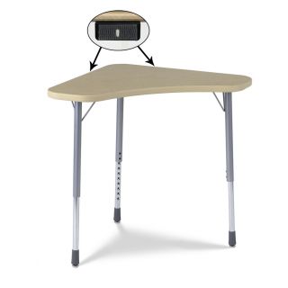 Zuma Series Laminate Adjustable Height Student Desk with Gang Device