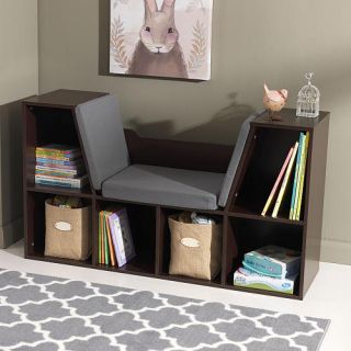 KidKraft Bookcase with Reading Nook   Espresso    KidKraft