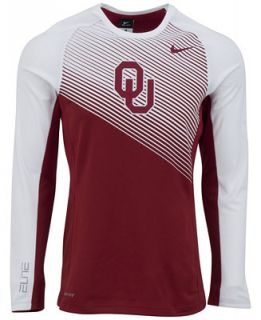 Nike Mens Long Sleeve Oklahoma Sooners Fearless Shootaround T Shirt
