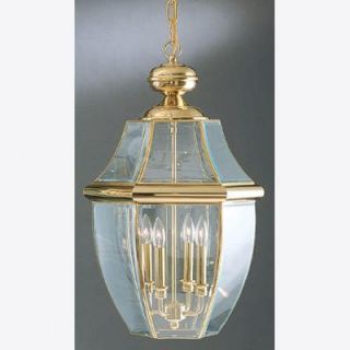 Home Decorators Collection Newbury 4 Light Polished Brass Outdoor Hanging Lantern 0685620220