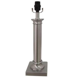 Hampton Bay Mix and Match Brushed Nickel Classic Column Table Lamp 15418