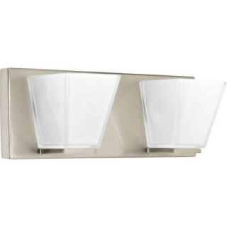 Progress Lighting Streaming Collection 2 Light Brushed Nickel Bath Light P2124 09