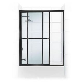 Coastal Shower Doors Paragon Series 48 in. x 58 in. Framed Sliding Tub Door with Towel Bar in Oil Rubbed Bronze and Clear Glass 1748.58ORB C