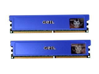 GeIL Value 1GB (2 x 512MB) 184 Pin DDR SDRAM DDR 400 (PC 3200) Dual Channel Kit System Memory Model GE1GB3200BDC