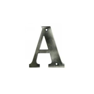 4 in. Solid Brass Residential Letter (Set of 10) (E   Antique Nickel)