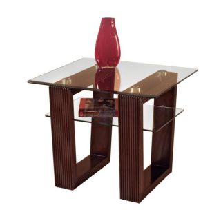 Cordoba Modern Glass top Rectangular End Table