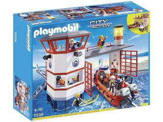 Coast Guard Station with LightHouse (City Action) Play Set by Playmobil (5539)