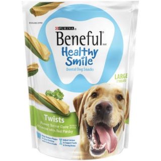 Purina Beneful Healthy Smile Dental Dog Treats Adult Large Twists 8.4 oz. Pouch