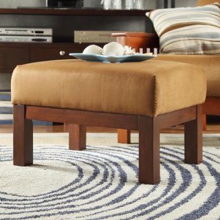 TRIBECCA HOME Hills Mission Oak and Rust Ottoman   Shopping