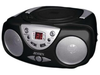 JENSEN Portable Stereo Compact Disc Player with AM/FM Radio CD 472 BK