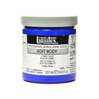 Liquitex 1008170 8Oz Soft Body Professional Artist Acrylic Paint Color   Cobalt Blue