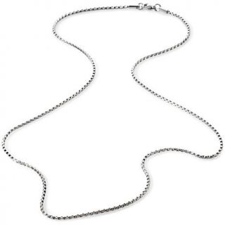 Stately Steel 1.8mm Box Link 18" Chain Necklace   7094687