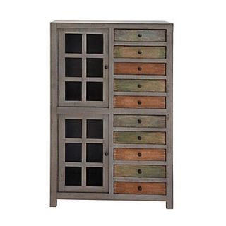 Woodland Imports Exceptional Wood Cabinet with Drawer