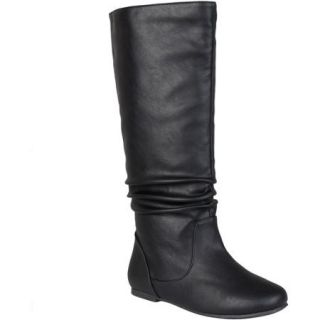 Brinley Co. Womens Wide Calf Slouchy Round Toe Boots
