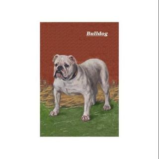 White Bulldog Print (Black Framed Poster Print 20x30)