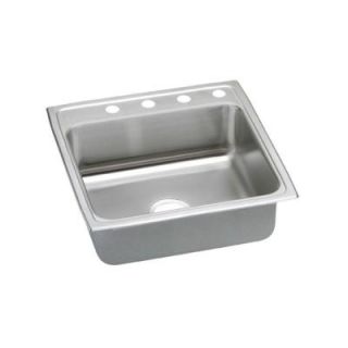 Elkay Pacemaker Top Mount Stainless Steel 22 in. 3 Hole Single Bowl Kitchen Sink PSRQ22223