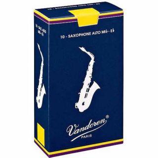 Vandoren SR2125 Traditional Alto Saxophone Reeds, Strength 2.5