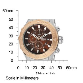 Men's Pro Diver Chrono SS Brown Dial Rose 18k Gold Plated SS Bezel