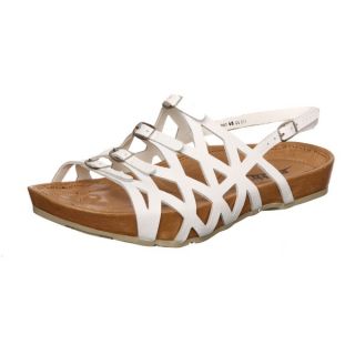 Kalso Earth Womens Elegant White Leather Sandals  