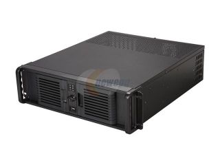 iStarUSA D 300 PFS 75P1 Black Steel / Plastic 3U Rackmount Compact Stylish Server Case 700W 2 External 5.25" Drive Bays   Server Chassis