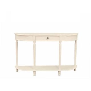 Homecraft Furniture Home Craft Half Moon White Console Sofa Table WH1598