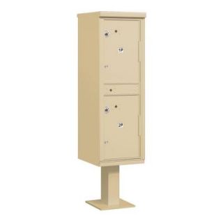 Salsbury Industries 3300 Series Private 2 Compartments Outdoor Parcel Locker in Sandstone 3302SAN P
