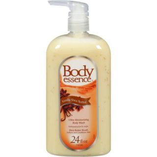 Body Essence Ultra Moisturizing Vanilla Shea Butter Body Wash, 24 oz