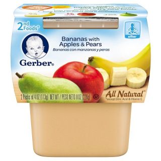 Gerber 2nd Foods Banana Apple Pear, 4 Ounce, 2 Count