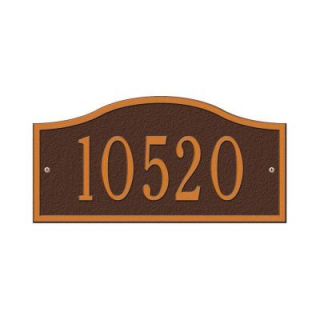 Whitehall Products Rolling Hills Rectangular Antique Copper Mini Wall 1 Line Address Plaque 1052AC