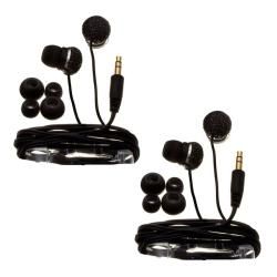 Nemo Digital Black Crystal Pave Ball Earbud Headphones (Case of 2