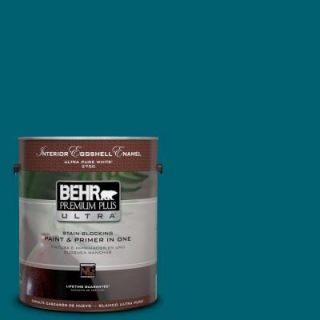 BEHR Premium Plus Ultra 1 gal. #S H 520 Peacock Tail Eggshell Enamel Interior Paint 275301