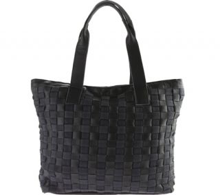 Womens SHARO Genuine Leather Bags Oversized Canvas/Leather Weave Tote