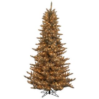 Vickerman 6.5 Antique Champagne Fir Christmas Tree with 600 LED Clear