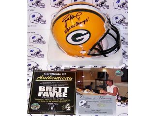 Brett Favre Autographed Hand Signed Packers Mini Helmet   PSA/DNA