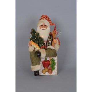 Karen Didion Christmas Lighted Tuscan Cuisine Santa Figurine