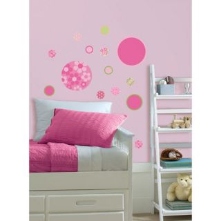 WallPops Gone Dotty MiniPops Wall Art Decals, Pink and Green