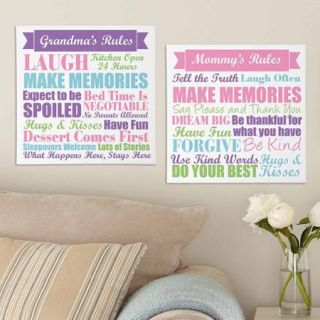 Personalized Mom's Rules Canvas