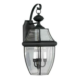 Talista 3 Light Outdoor Black Lantern with Clear Beveled Glass Panels CLI FRT1601 03 04