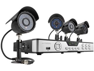 Zmodo KDB8 CARQZ8ZN 8 Channel H.264 DVR Kit (No HDD), 8 X 600TVL, 3.6mm Wide Angle Lens, 24 IR LEDs for 65ft Night Vision