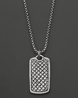 Scott Kay Men's Sterling Silver Equestrian Dog Tag Necklace, 26"