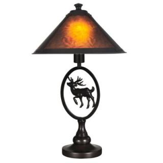 Dale Tiffany 24 1/2 in. Moose Brown Amber Mica Table Lamp STT13025