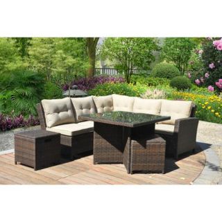 Better Homes and Gardens Baytown 5 Piece Woven Sectional Sofa Set, Seats 5