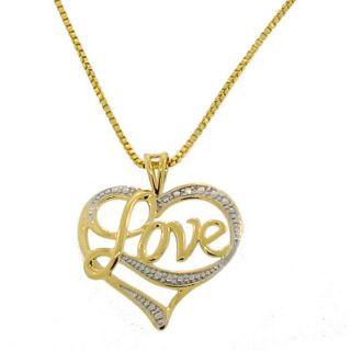 18k Goldplated Sterling Silver Love Heart Necklace  