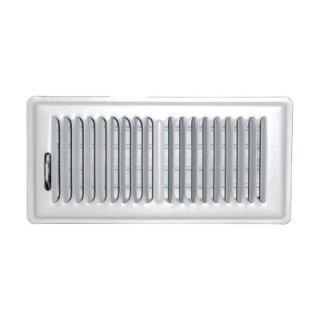 SPEEDI GRILLE 4 in. x 10 in. Floor Vent Register, White with 2 Way Deflection SG 410 FLW
