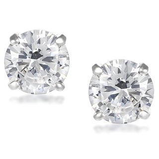 Journee Collection Sterling Silver Cubic Zirconia Round 7 mm Stud