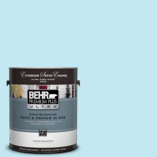 BEHR Premium Plus Ultra 1 gal. #P480 1 Niagara Mist Satin Enamel Exterior Paint 985001