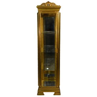 Gold Italian Handmade Single Door Curio Cabinet   16772996  