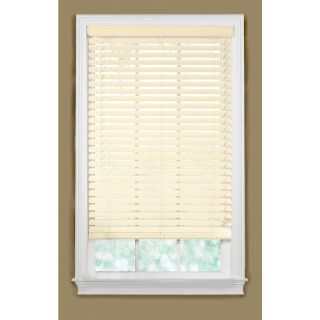 Style Selections 34.5 in W x 64 in L Alabaster Faux Wood Plantation Blinds