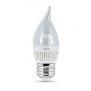 Feit Electric EFC/DM/LED LED Bulb, Chandelier Bulb Medium, 120V, 3.5W (25W Equiv.)   Dimmable   3000K   160 Lm.